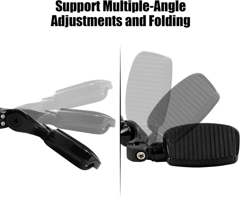 VASTMT 1.25" Short Angled Adjustable Motorcycle Mini Board Kit Floorboard Mount Kit Fits for Harley Sportster Dyna Touring Road King Street Glide Road Glide Electra Glide - Image 4